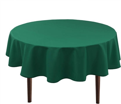 Hiasan Round Tablecloth 70 Inch, Waterproof Stain Resistant Polyester Fabric Table Cloth for Dining Room