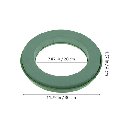POPETPOP Floral Foam Ring with Suction Cup Wet Green Foam Block for Artificial Flower Arrangements Wedding Car Decoration Supplies DIY Florist Mud for Car Hood and Event Decor 11.8 Inch