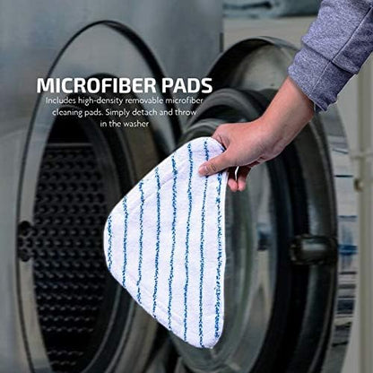 True & Tidy Extra Thick Mop Pad Pack Refill for STM-500, STM-700, and STM-700A Steam Mops, Machine Washable (4-Pack)