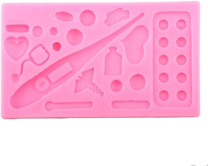 Medical Apparatus Tablet Silicone Mold for DIY Crystal Jelly Shots, Candy, Soap, and Fondant Decoration