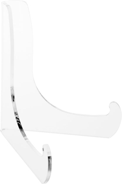 Plymor Clear Acrylic Easel with 60-Degree Angle and Deep Support Ledges, 4.5" H x 4.5" W x 3.5" D