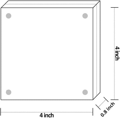 NIUBEE 4x4 Picture Frame, Acrylic Photo Frame, 20% Thicker Block, Double Sided Magnetic Frames