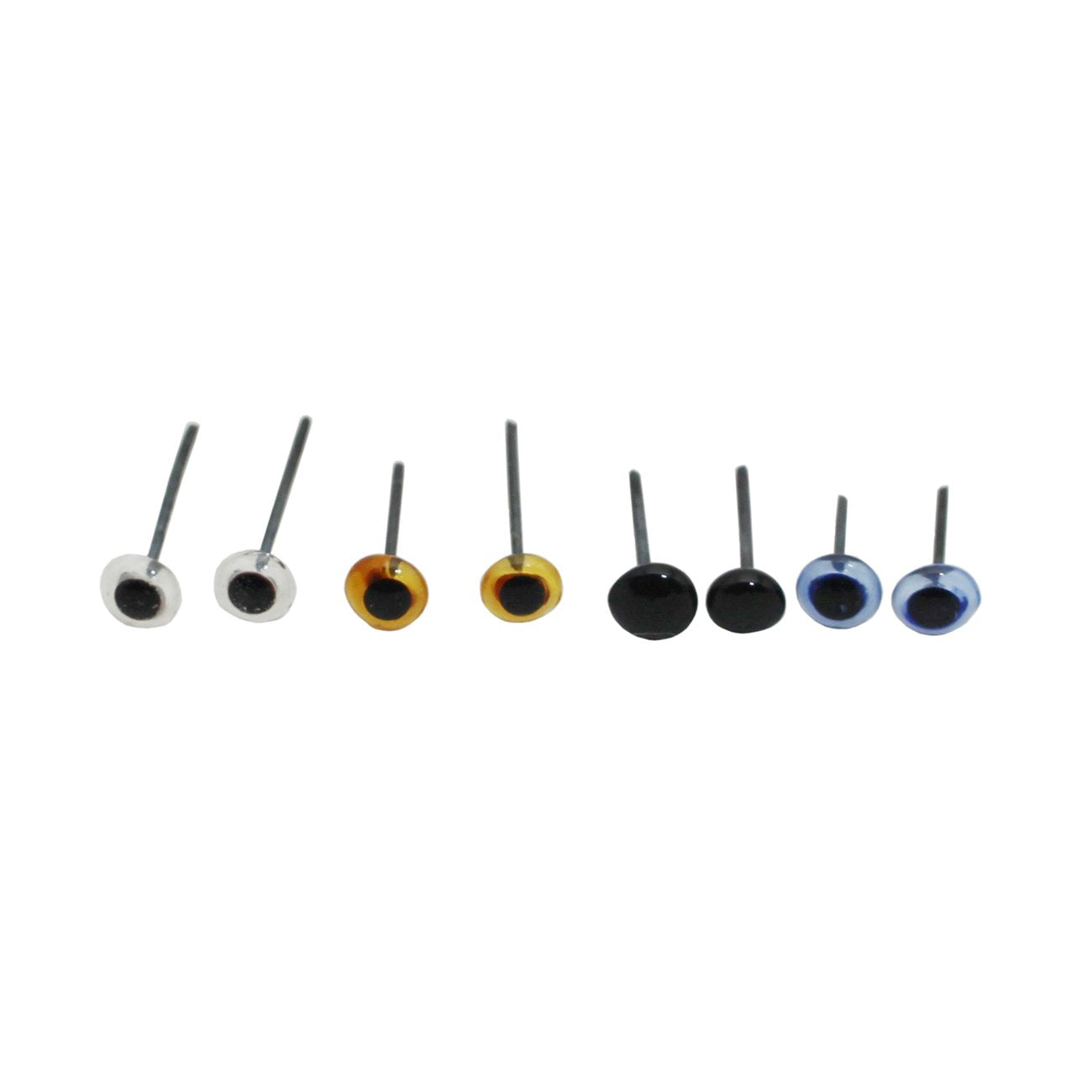 200pcs Mini Glass Black/Blue/Amber/Clear Eyes Kits for Teddy Puppets Dolls Wool Felting Crafts