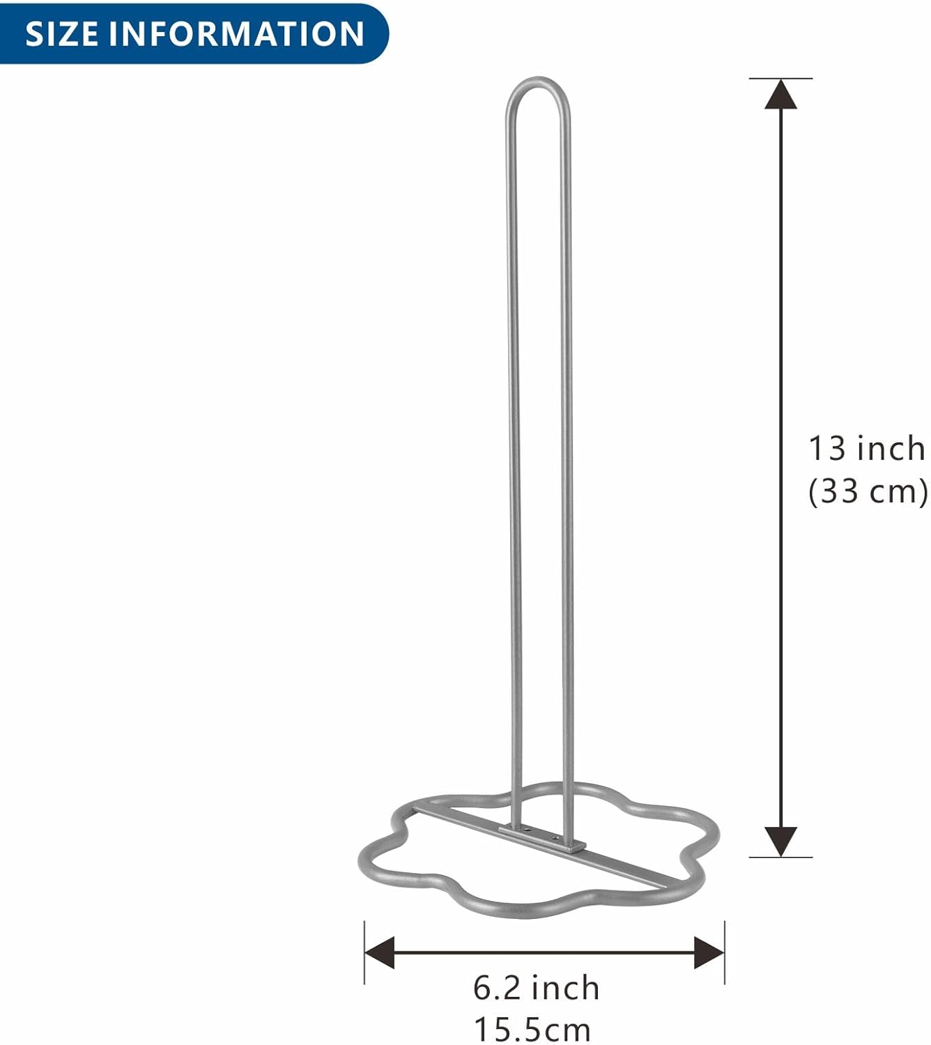 Paper Towel Holder Countertop, Sturdy Kitchen Paper Towel Stand for Organization and Storage