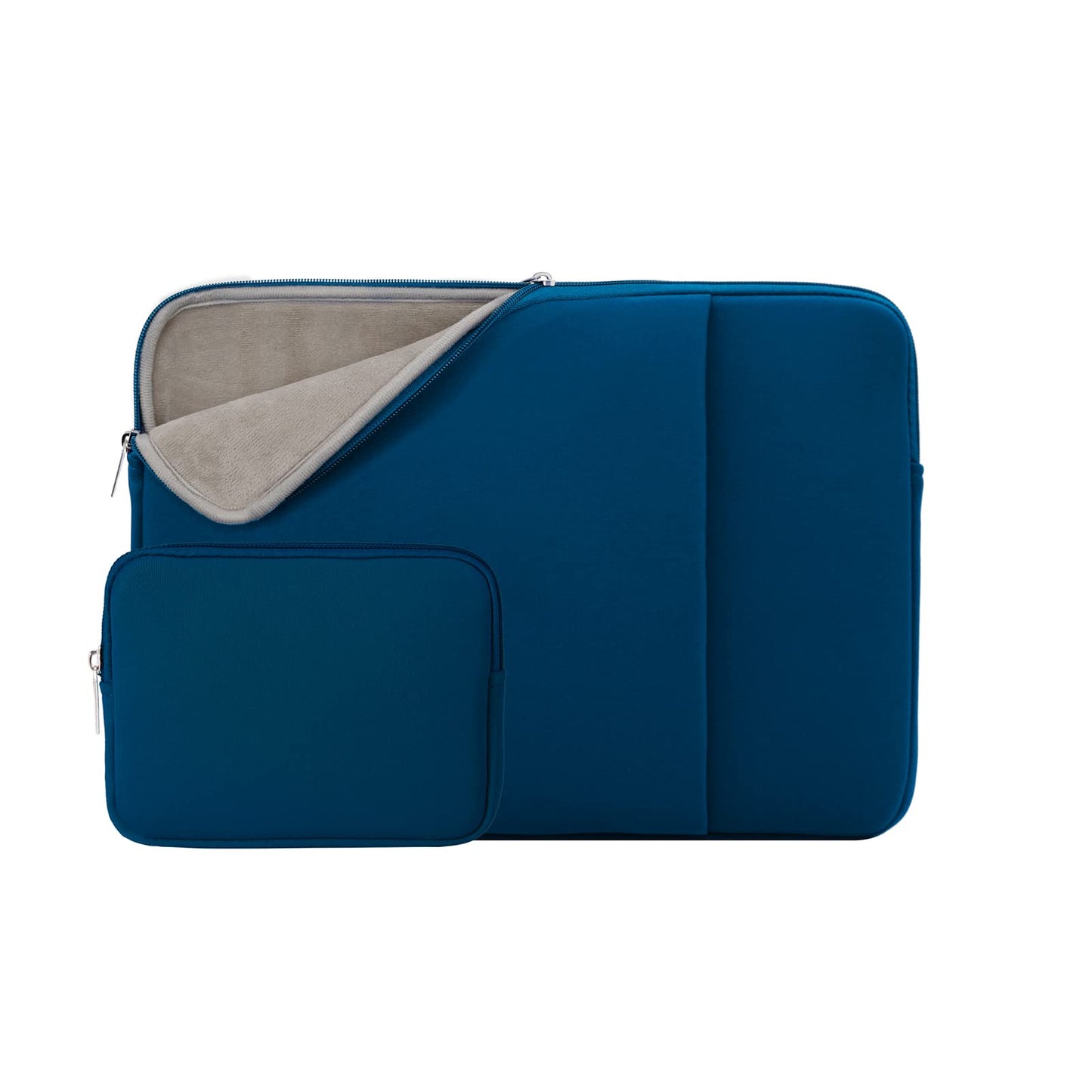 RAINYEAR 13 Inch Laptop Sleeve Compatible 13.3" MacBook Air/Pro M1 M2 M3 M4 A3240 A3113 A2681 A2337 A1932 A2179 A2338 A1706 A1708 Case Bag with Front Pocket Accessories Pouch (Red, Upgraded Version)