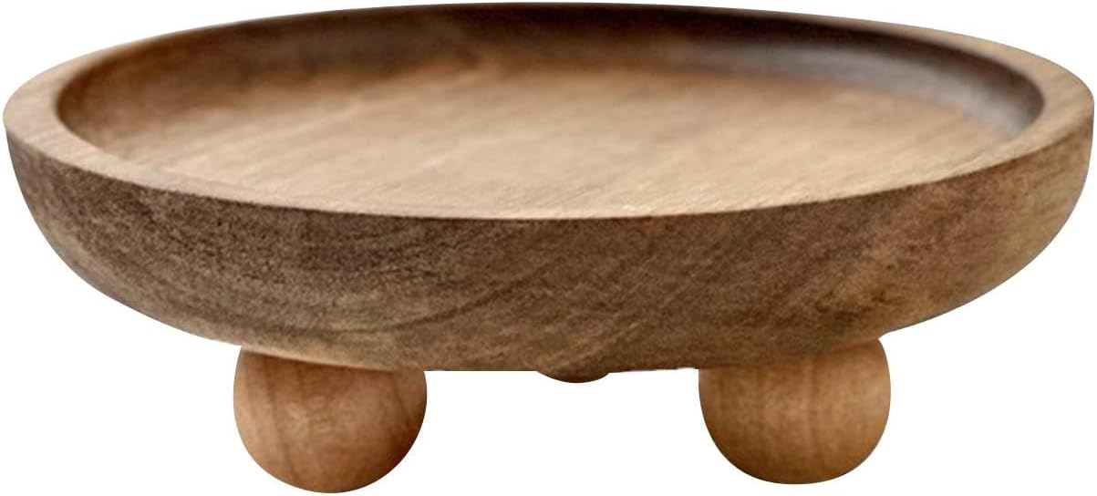 12.9x4cm Vaveren Small Wooden Riser Wooden Pedestal for Display Tray Display Riser for Entry Table Farmhouse Kitchen
