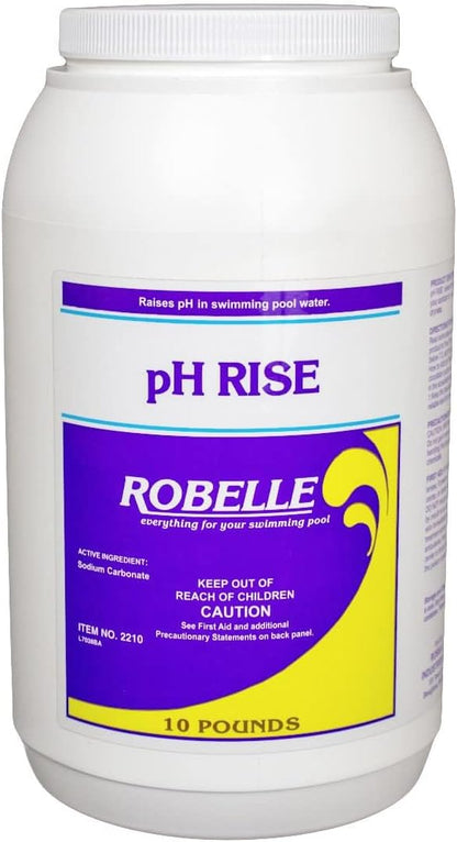 10-Pounds 100% Robelle Premium pH Up for Pools, Sodium Carbonate, Made in USA
