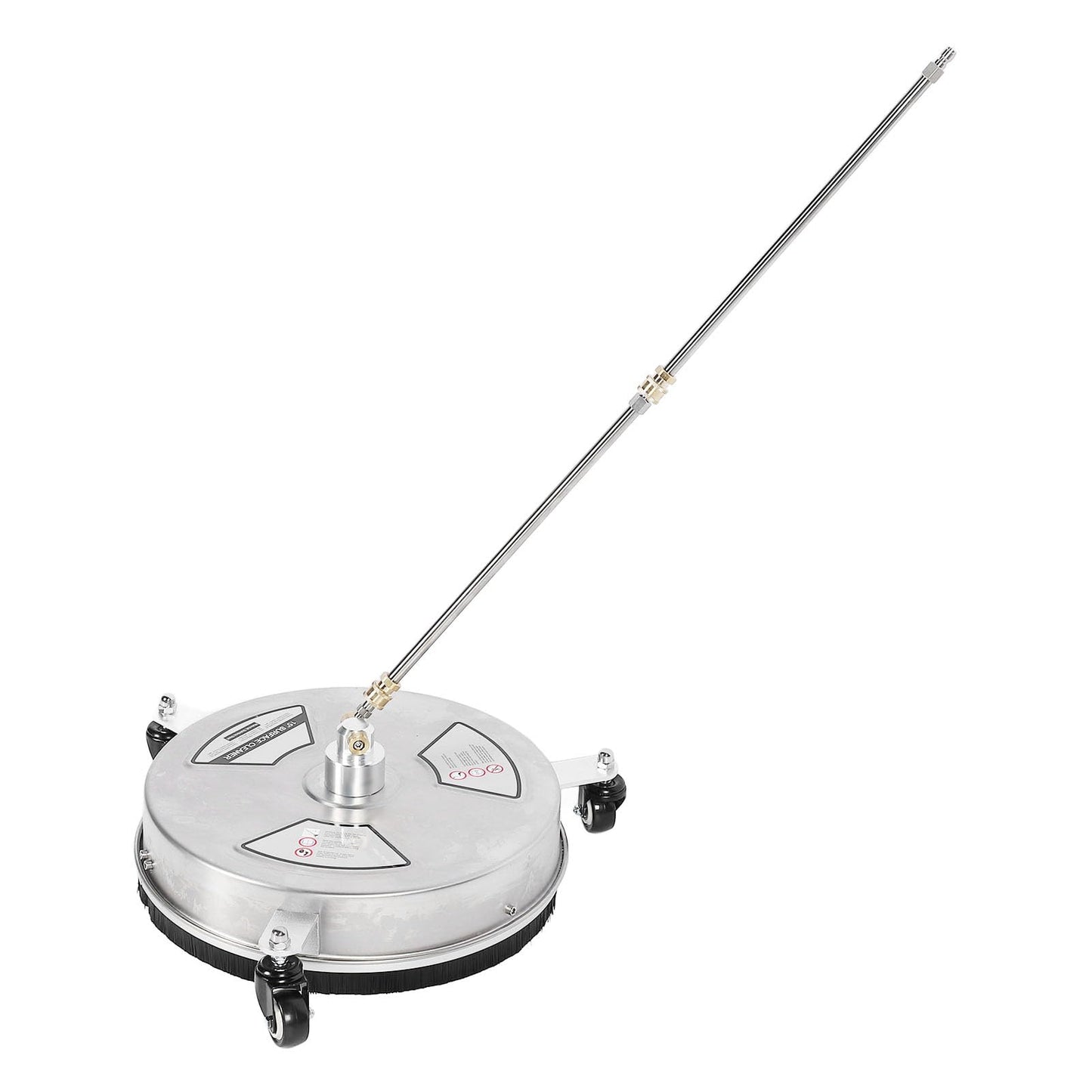 Asixxsix Pressure Washer Surface Cleaner, 4000PSI Stainless Steel Portable with Wheels Power Washer Surface Cleaner, High Pressure with 2 Extension Wand Attachments