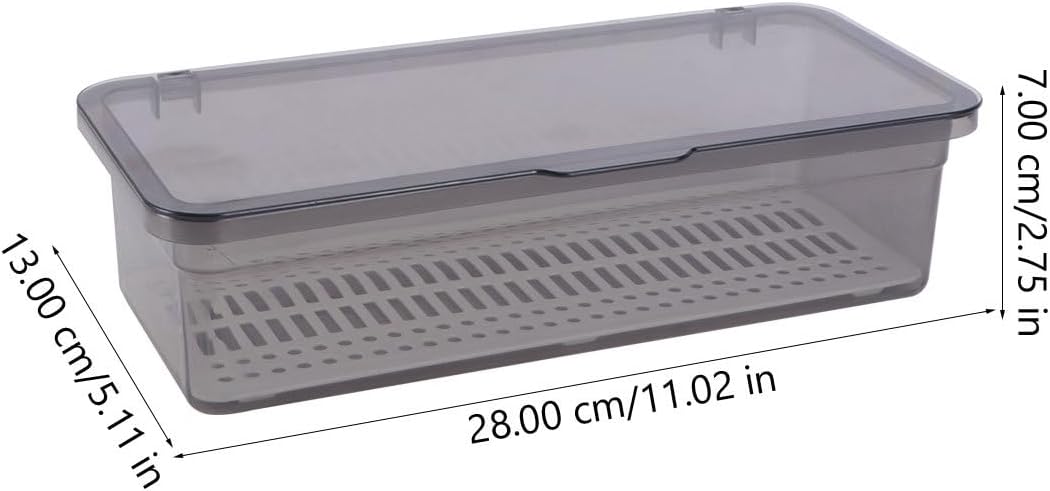 PRETYZOOM Box Storage Container - Grilling Utensils Holder with Lid for Chopsticks and Spatula Storage