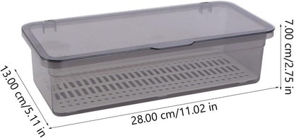 PRETYZOOM Box Storage Container - Grilling Utensils Holder with Lid for Chopsticks and Spatula Storage