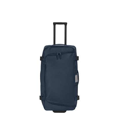 Away Active Rolling Duffle 85L - Large Travel Duffle Bag with Wheels, Durable Checked Luggage Suitcase for Men & Women, Foldable Weekender Bag, Navy Blue