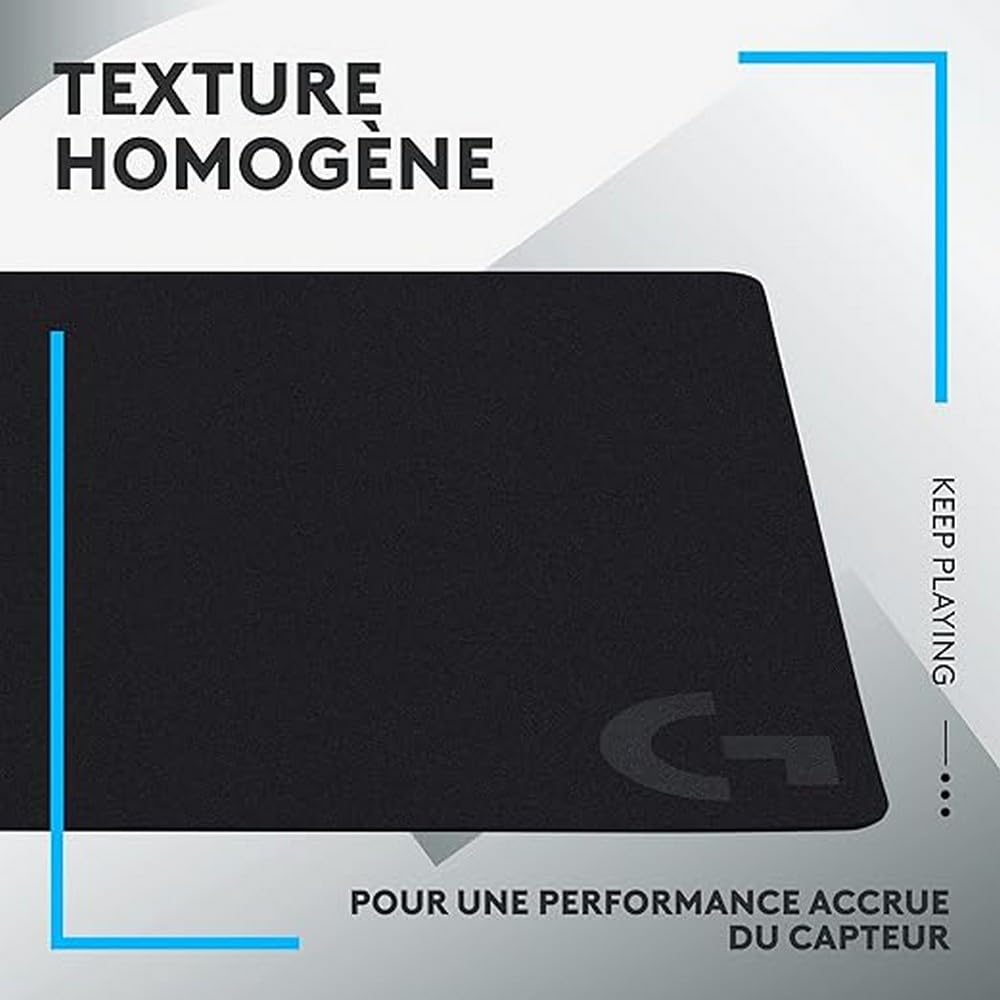Logitech G G240 Cloth Gaming Mouse Pad, Optimised for Gaming Sensors, Moderate Surface Friction, Non-Slip Mouse Mat, Mac and PC Gaming Accessories, 340 x 280 x 1 mm