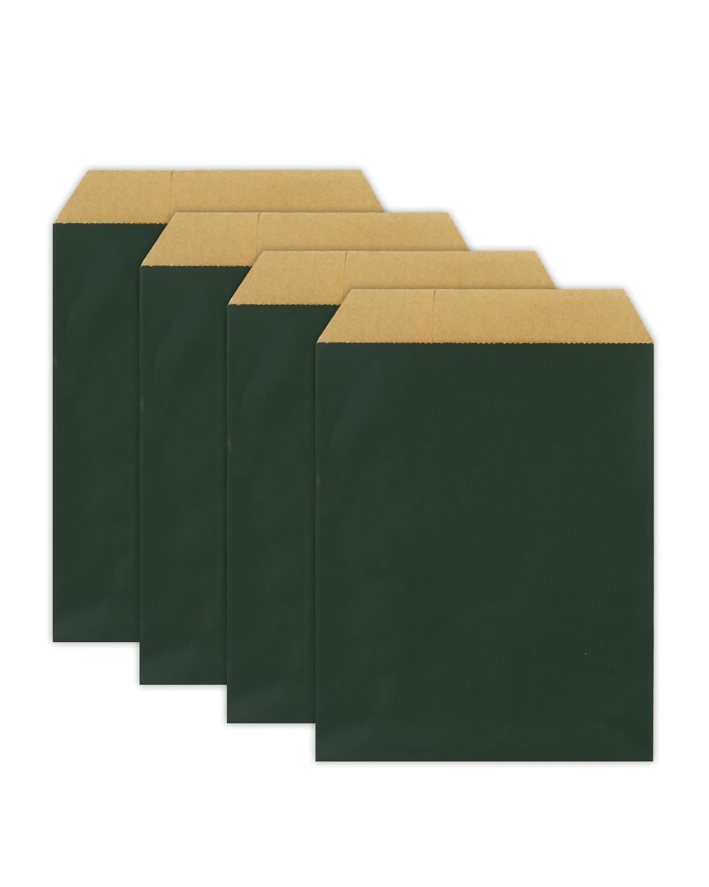 KEYYOOMY 4x6 Inch Paper Treat Bags Dark Green Candy Bags 100 Pack Candy Buffet Bag Small Paper Cookie Bag for Halloween Christmas Party (100 CT, 4x6 Inch)