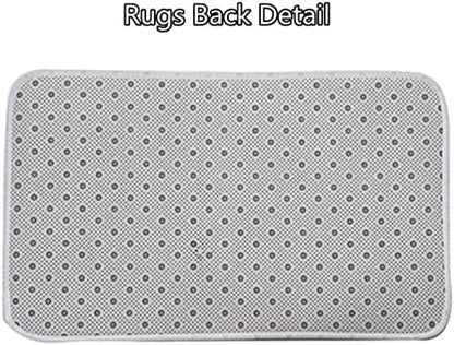 Teal Dahlia Floral Bath Mat on Rustic Wooden Plank, Non-Slip Soft Doormat for Kids, 17x29 Indoor Outdoor Entryways