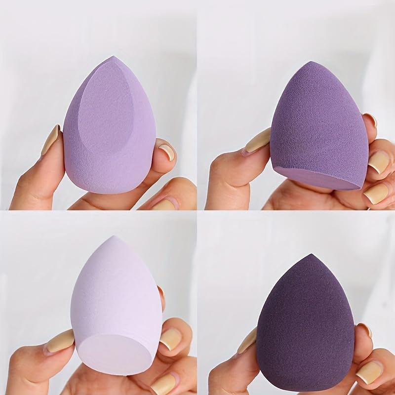 4 Pcs Makeup Sponges Blender Set Professional Beauty Sponge Foundation Blending Blender Beauty Sponge For Makeup Tool with Gift Box Latex-Free Dry Wet Use Foundation Cosmetic Makeup Accessories