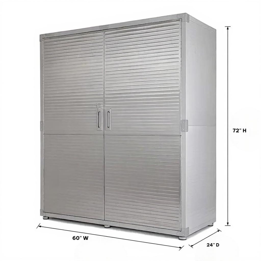 Heavy-Duty Commercial Storage Cabinet (Granite Gray, 60" W x 24" D x 72" H)