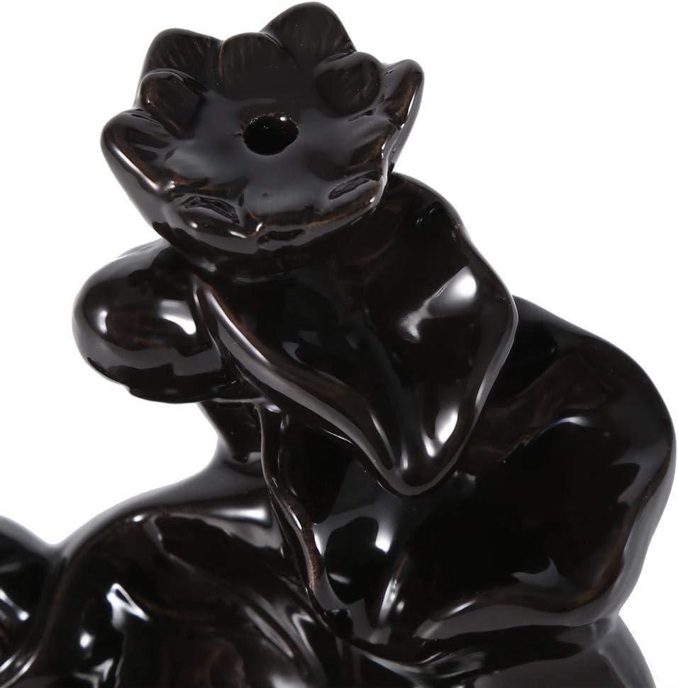 AUNMAS Ceramic Glaze Incense Holder - Backflow Step Up Incense Stand for Home Office Decor