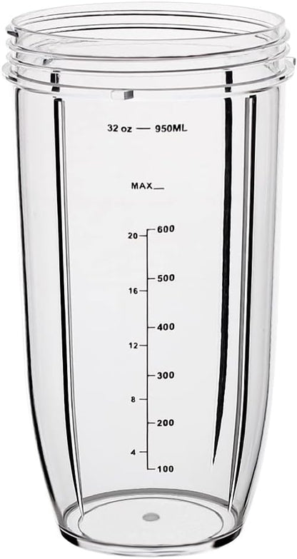Replacement Parts Cups, Compatible with Nutribullet Blender 600W & 900W, 32oz