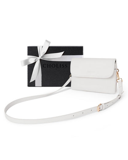 CHOLISS Small Crossbody Bags for Women, Vegan Leather Cell Phone Purse, Mini Travel Purse with Adjustable Strap