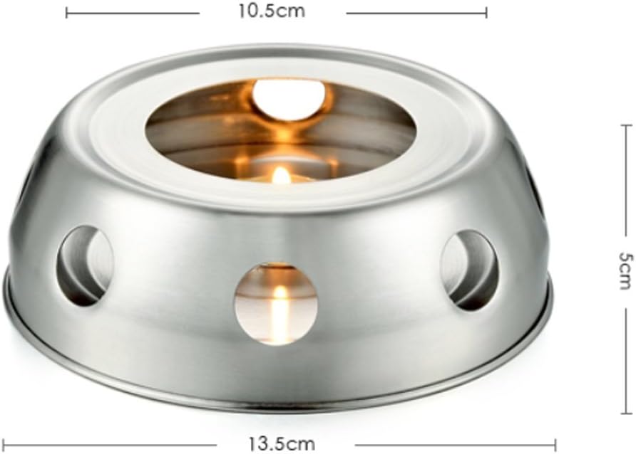 Round Base Stainless Steel Teapot Holder, Candle Heating Device Teapot Warmer Rack