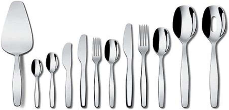 Alessi Itsumo Dessert Spoon Set - 6 Silver Spoons
