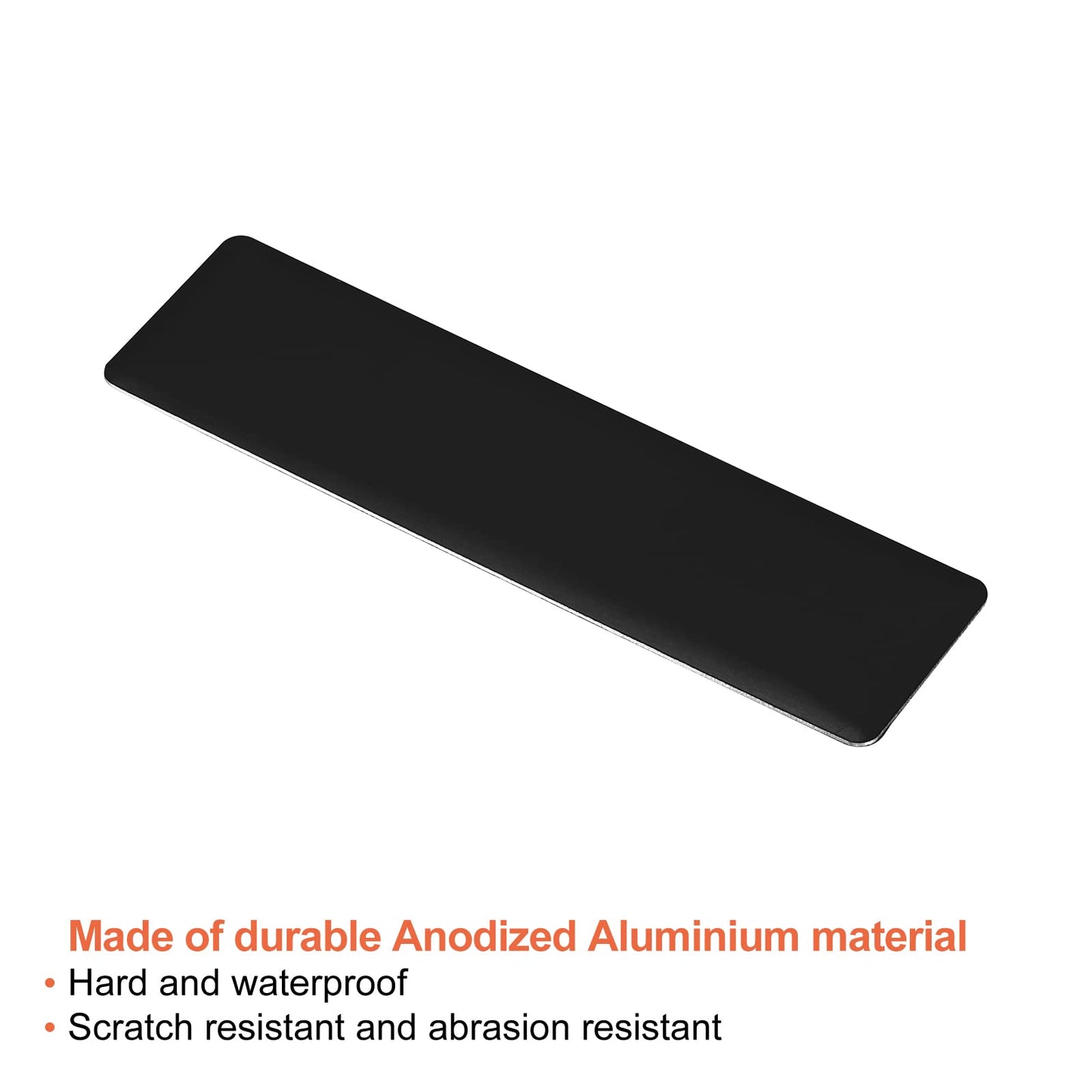 PATIKIL 3"x1" Anodized Aluminium Laser Engraved Mount Metal Plate, 20 Pack Self Adhesive Sign Personalized Custom Blank Plate for DIY Laser Printing, Black