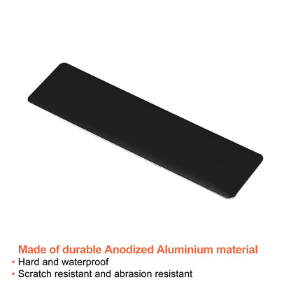 PATIKIL 3"x1" Anodized Aluminium Laser Engraved Mount Metal Plate, 20 Pack Self Adhesive Sign Personalized Custom Blank Plate for DIY Laser Printing, Black