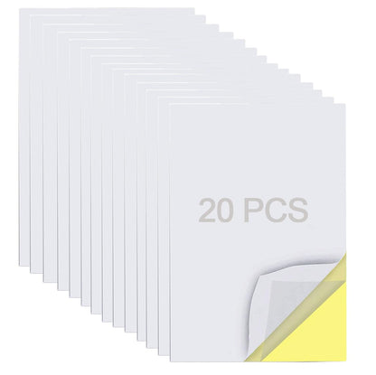 KAIHENG 20 Sheets of Clear Double Sided Tape Sheet, A4 Size Extra Strong Adhesive Double Sided Tape Sheets with Yellow Liner for DIY Party/Art/Craft/Home Decorative Tape