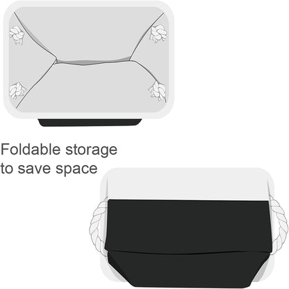 TheWarmHome 1 Pack Storage Bins for Shelves - 13.8x9.7x6.7 inch Organizer Basket for Closet, Laundry, Nursery (White &