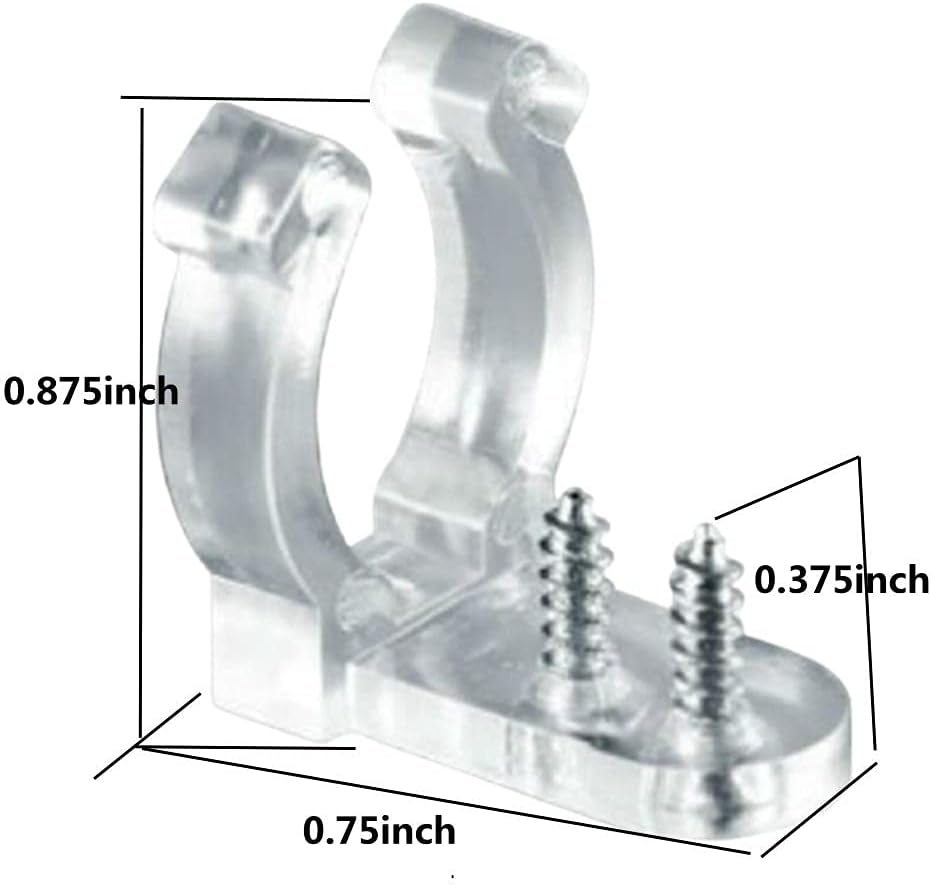 Xianglangsuccess 50 100 LED Rope lamp Holder Transparent PVC Holder with Screws for Wall mounting and Strip mounting