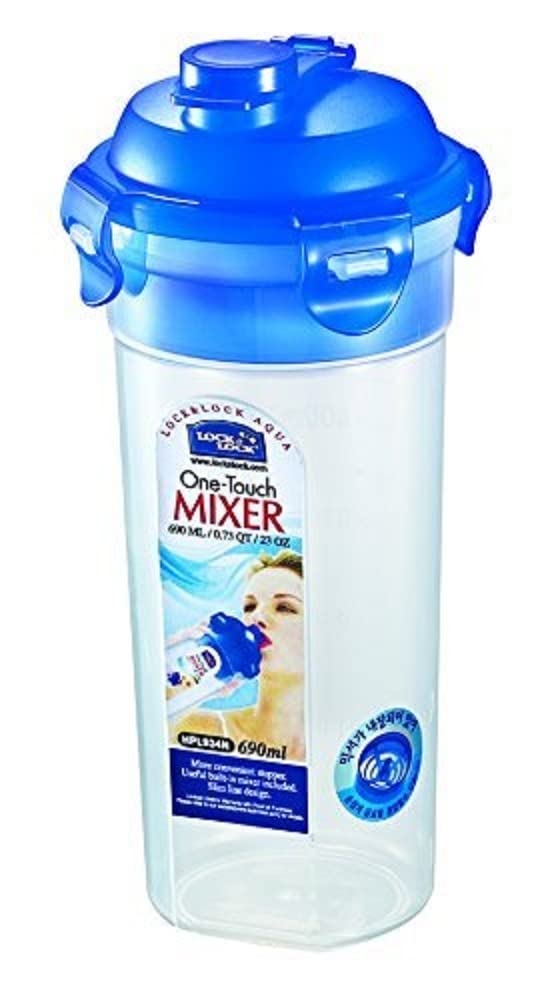 Lock & Lock HPL934N Plastic Tea Bottle with Mixer, 690ml, 1 Pc, Transparent