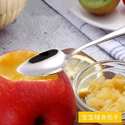 4 Piece Colorful Stainless Steel Grapefruit Spoons, 6.5 Inch Metal Spoons for Dessert, Fruit, and Salad