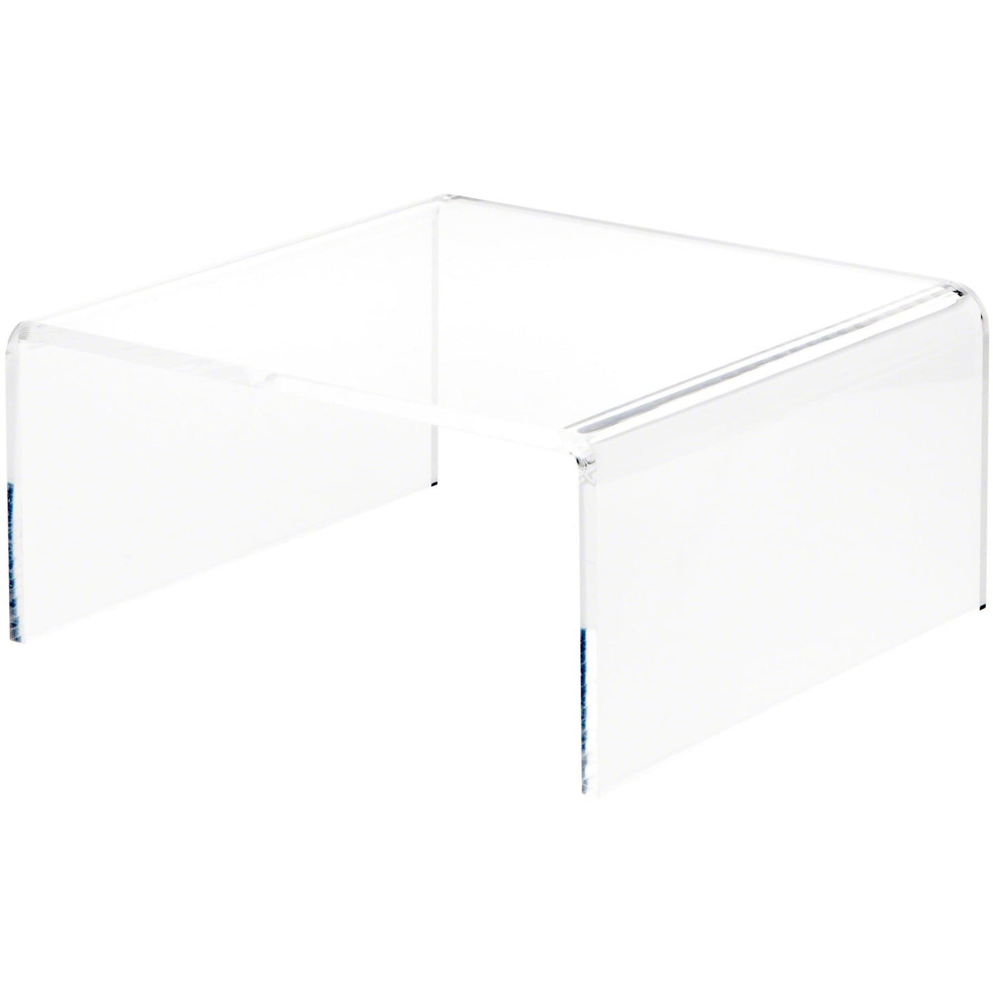 Plymor Clear Acrylic Short Square Display Riser, 6" H x 12" W x 12" D (3/8" thick)