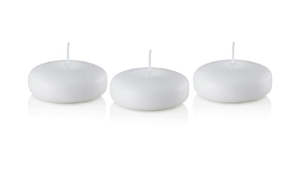D'light Online Large White Floating Candles 3 Inch Wax Discs for Events, Weddings, Spa, Home Decor, Special Occasions, Cylinder Vases, Centerpieces, Pool and Holidays (Large - 3" (Set of 12), White)