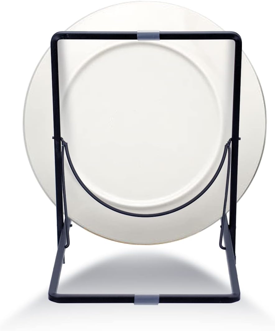 9 Inch Heavy Duty Iron Display Stand for Plate Holder, Picture Frame Stand for Decorative Plate, Photo Easel