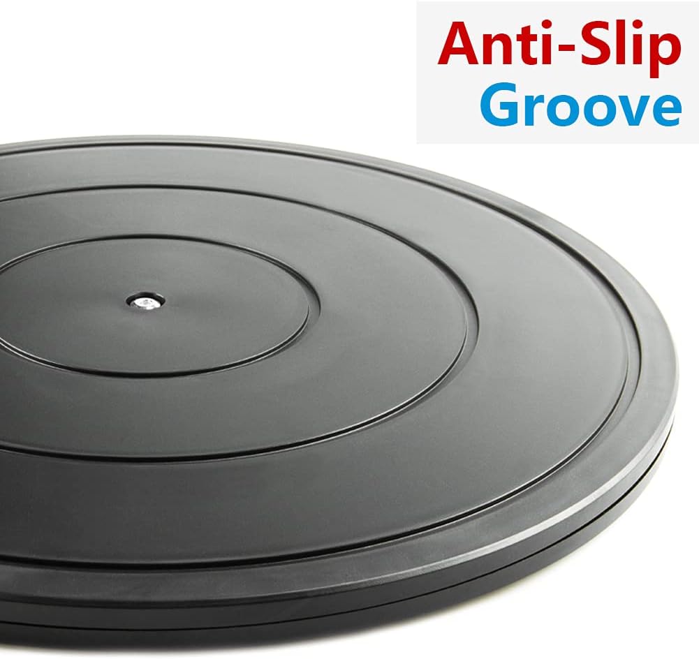 16Inch Lazy Susan Turntable - Heavy Duty Rotating Swivel Steel Ball Bearings - Flat Base Stand