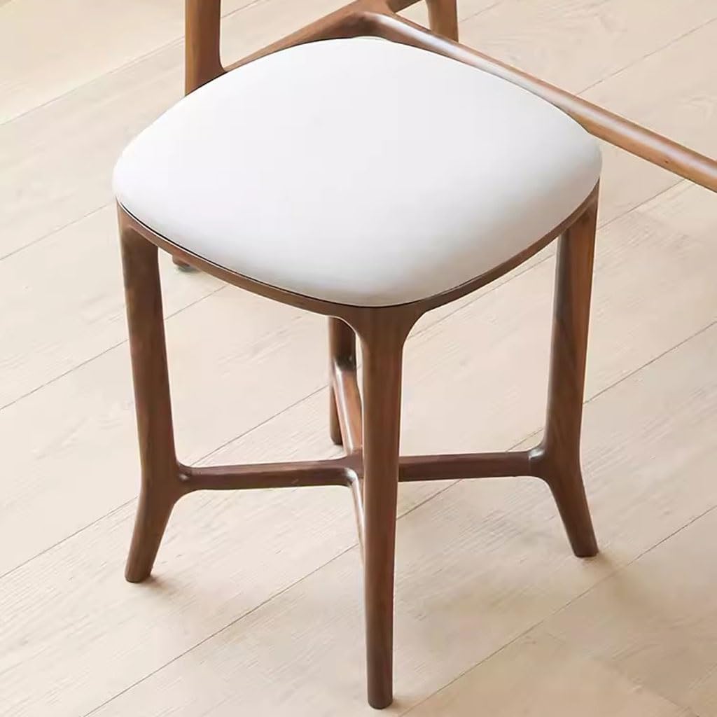 ASWAD Vanity Stools Solid Wood Dressing Stool, Soft Bag Stool, Bedroom Dining Table Stool, Household Simple Picnic Stool, Wooden Stool Small Footstool