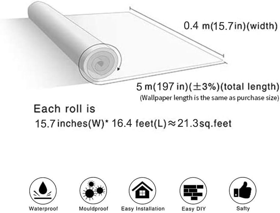 Kitchen Waterproof Oil Proof Aluminum Foil Sticker, Removable Self Adhesive Paper for Countertops (15.7"x197")