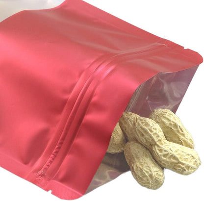 QQ Studio 100 Matte Metallic Color Stand-Up Resealable QuickQlick Bags with Frosted Window (7.1" x 10.2")