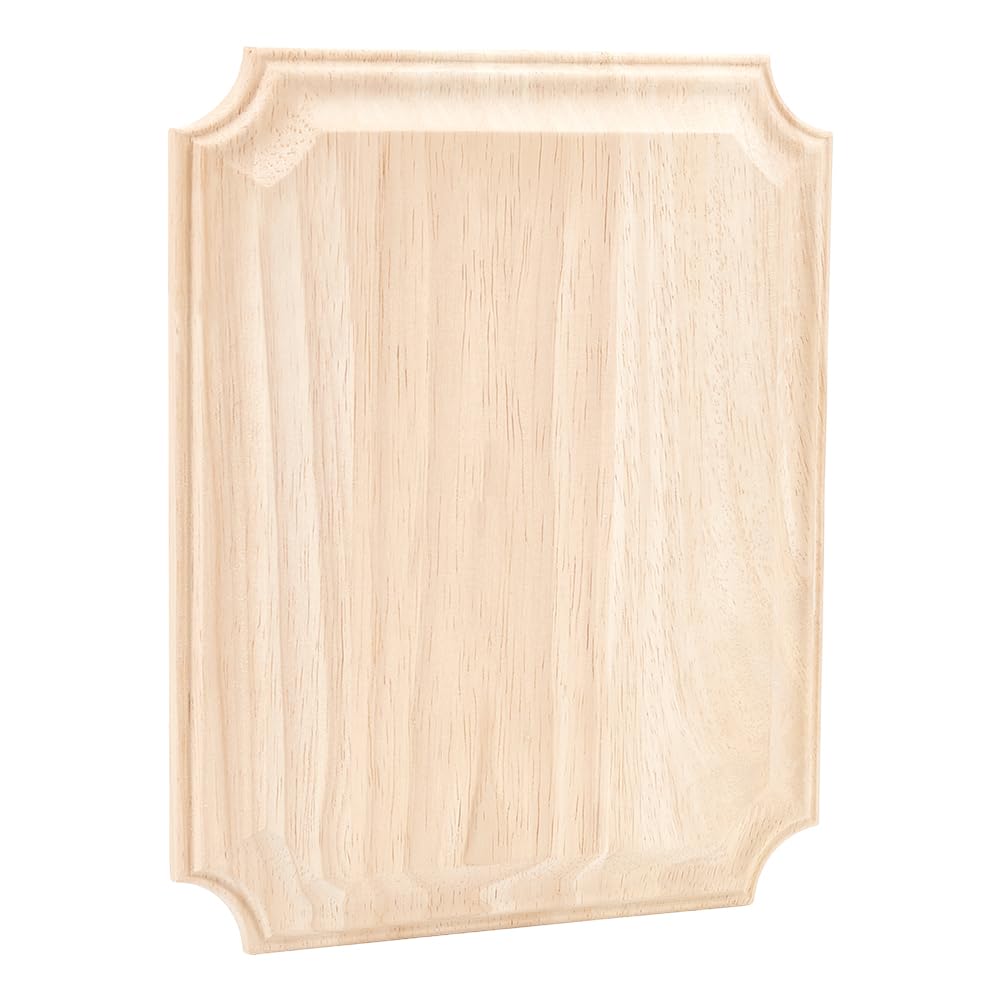 FINGERINSPIRE Unfinished Wooden Plaque Natural Wood Plaque 9.8x7.87x0.6inch Rectangle Wood Decoration Plaque Burlywood Jewerlry Display Pedestal Wood Blank Signboards for DIY Projects Home Wall Decor