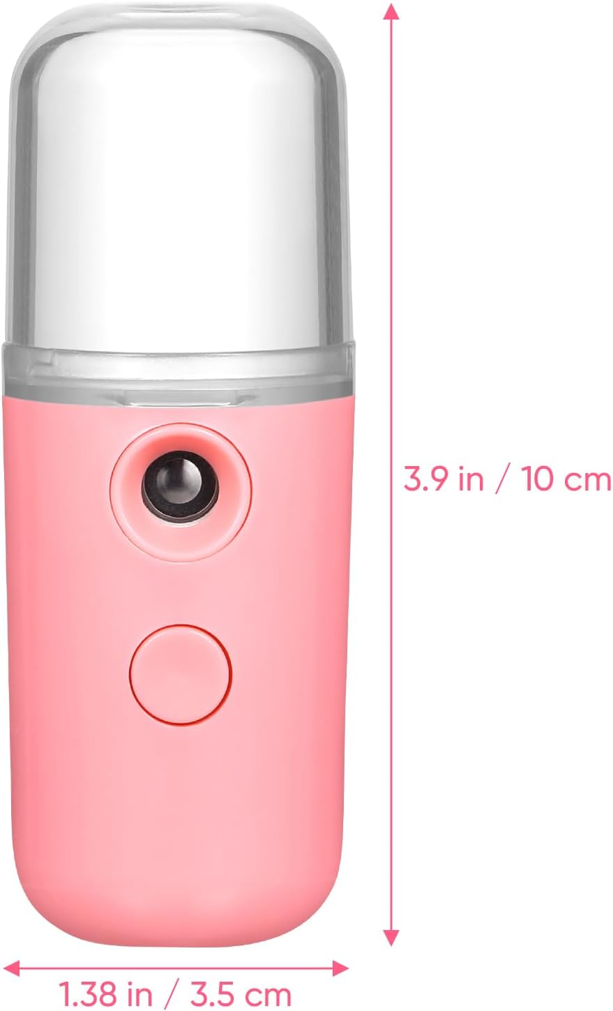 LIFKOME Hand Held Humidifier, Portable Pink Humidifier Diffuser, Face Mister for Home, Office, Travel