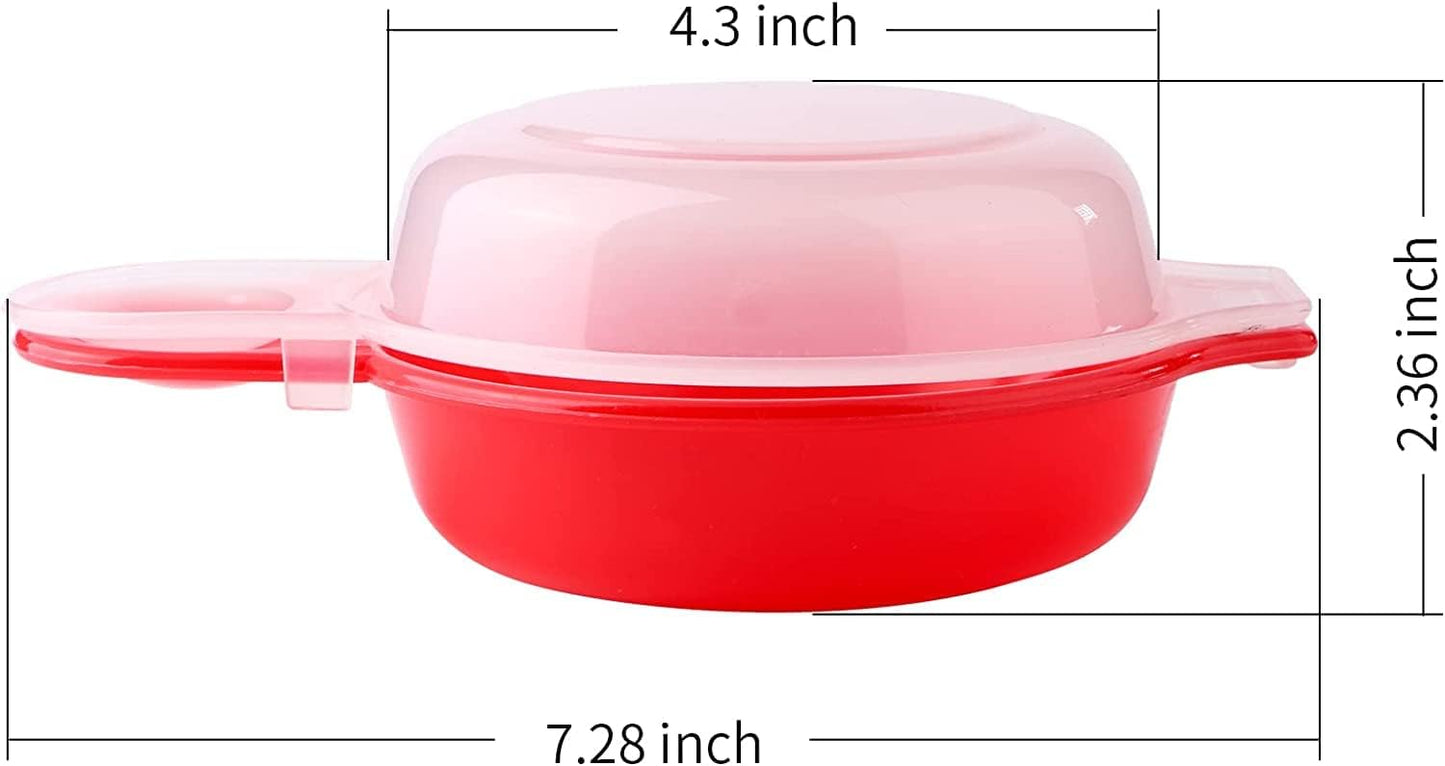 2pcs Microwave Egg Cooker, Fast 1 Minute Egg Maker for Hamburg Omelet Kitchen Cooking Tool