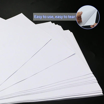 ISUSSER 60 Sheets A4 Size 8.3x11.5 Inch Clear Double Sided Adhesive Tape Sheets, Super Strong Sticky Tape, DIY Art, Craft, Home Decorative Tape with White Liner