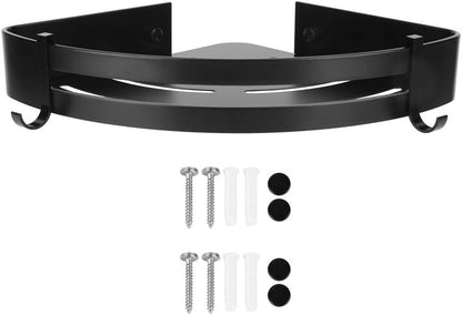 TOPINCN Bathroom Corner Shelf - Wall Mounted Shower Caddy Storage Organizer for Kitchen Toilet (Black)