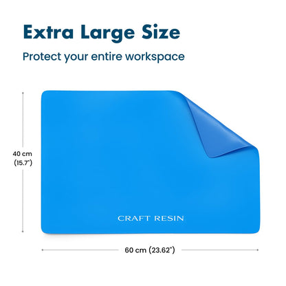 CRAFT RESIN Large Silicone Mat for Resin – 23.6” x 15.7” Non-Stick, Heat-Resistant Silicone Mat for Epoxy and UV Resin, DIY Projects and Art – Reusable Silicone Sheet for Casting and Painting