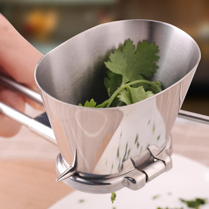 DECHOUS Stainless Steel Parsley Chopper, Manual Mint Herbs Spices Grater, Vegetable Grinding Tool