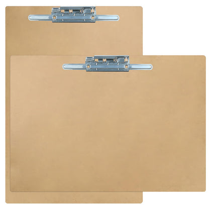 Acocony 11x17 Clipboard Landscape and Vertical Extra Large Clipboard Hardboard with 8 Inch Lever Operated Clip 11 x 17 Clipping Board Log Color MDF Pack of 2