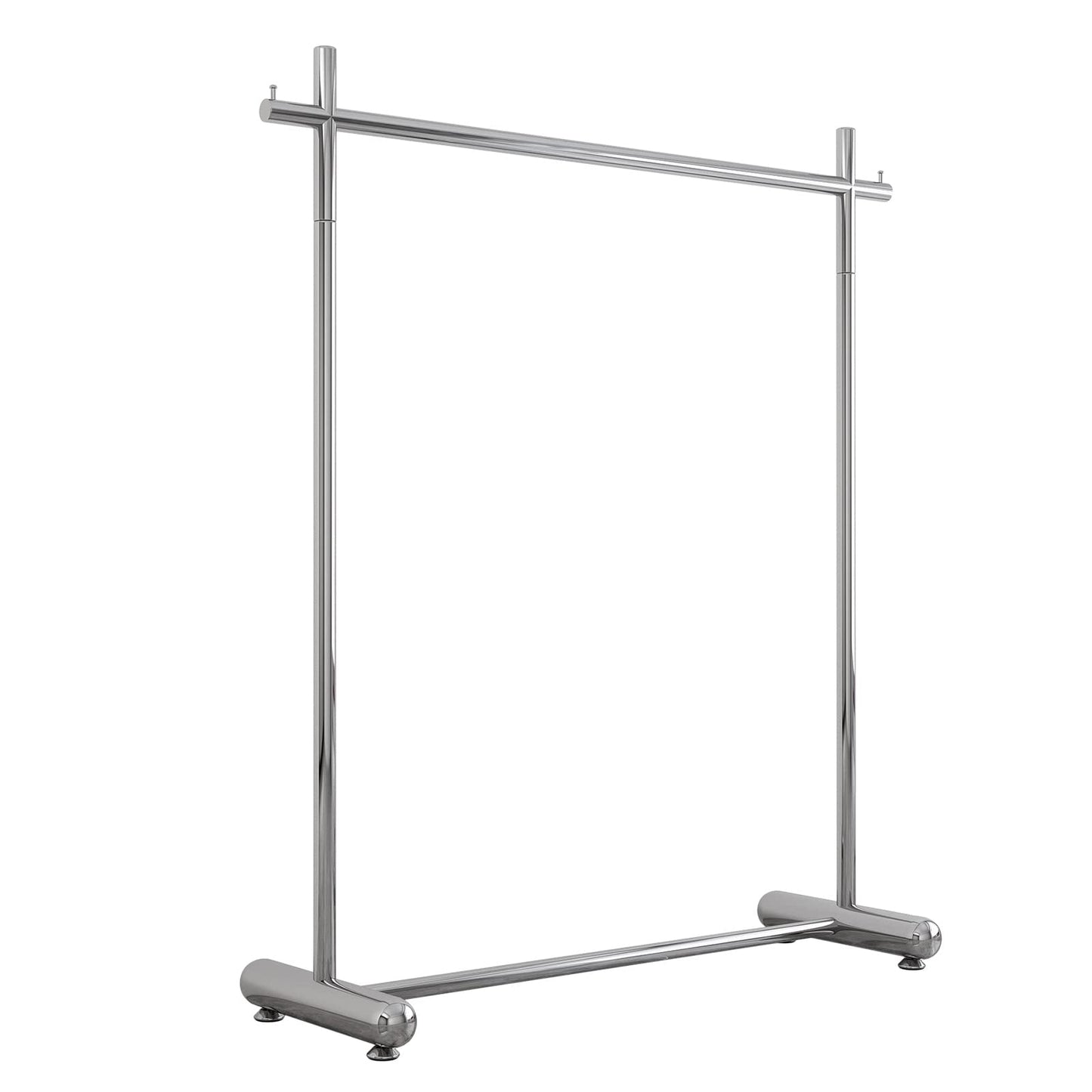 Garment Rack Commercial-Grade Metal Clothes Rail Silver Stainless Steel Clothing Rack for Hanging Clothes Large Capacity Single Rail Coat Rack for Bedroom and Living (120x40x170CM)