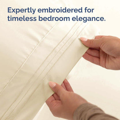 Skiennix Body Pillowcases Set of 4 | Soft, Breathable 20x54 Long Pillow Covers - Fade-Free & Machine Washable (Off White)