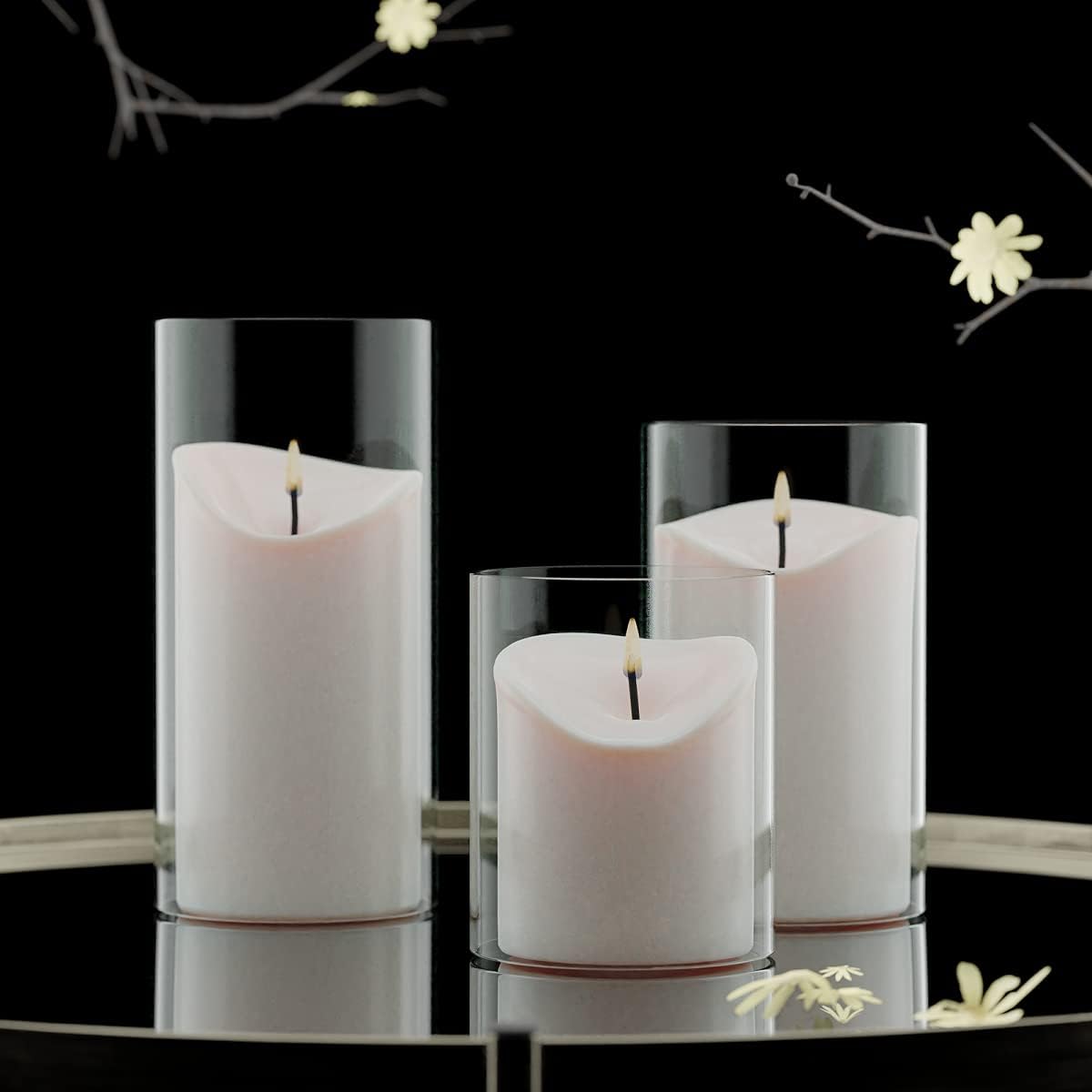 KETELAMP Hurricane Candle Holder - Open Ended, Bottomless Cylindrical Glass Lamp Shade, 3.5" x 6"